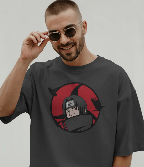 Oversized T-Shirt Men-Itachi Uchiha