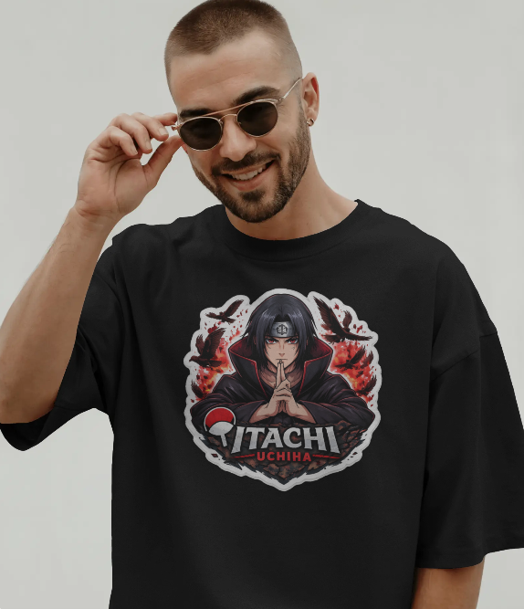 Oversized T-Shirt Men-Itachi Uchiha