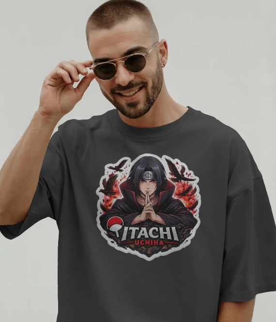 Oversized T-Shirt Men-Itachi Uchiha